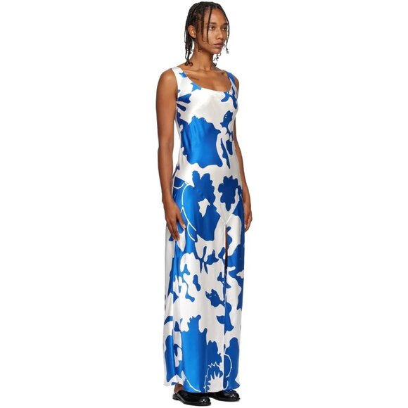 NEW SIR THE LABEL  Blue silk Esme Maxi Dress SIZE 2/ M - Picture 12 of 12